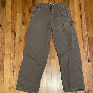 Women’s Brown Wide Leg Pants with Relaxed Fit from Garage